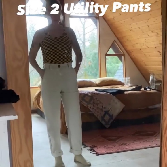 SOLD. Beaton Linen, Utility Pant. Alabaster Denim. - Picture 6 of 6